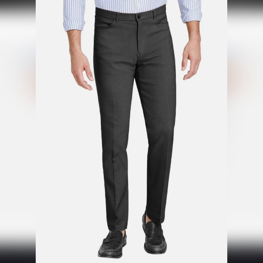 $95 Tommy Hilfiger Mens Pants 34x32 Grey Modern Wrinkle Free NWT Career